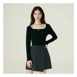 스퀘어넥 골지 티셔츠_RMLWF49R02 3188538