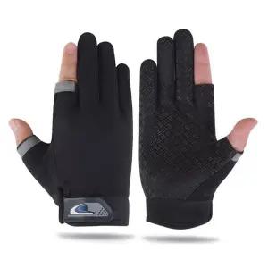 바람솔솔 남성 메쉬 스포츠 2컷 장갑 (블랙)커팅 토오픈 운전 시원한 레저 등산 패션 논슬립 운전용 등산용