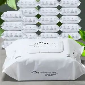 도톰한 유아 물티슈 신생아 아기 물티슈 대용량 캡형 출산 준비 도톰한