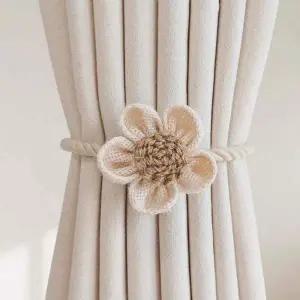 악세사리 스트랩 자석커튼끈 고정끈 플라워 리넨 홀더