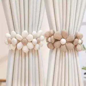 예쁜 플라워 커튼끈 고정밴드 침실 장식용 악세사리