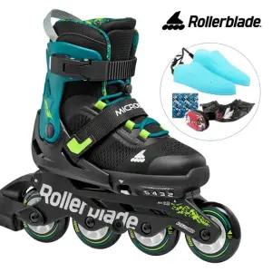 아동 인라인스케이트 마이크로블레이드 XT 페트롤그린 유아 어린이 신발항균건조기 휠커버