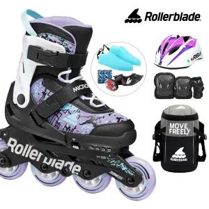 롤러블레이드 아동 인라인스케이트 마이크로블레이드 SL 민트바이올렛+가방+보호대+헬멧 유아 어린이 인라