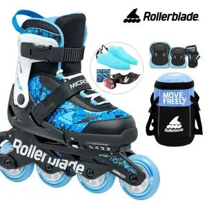롤러블레이드 아동 인라인스케이트 마이크로블레이드 SL 스카이블루+가방+보호대 유아 어린이 인라인 신발