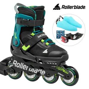 롤러블레이드 아동 인라인스케이트 마이크로블레이드 XT 페트롤그린 유아 어린이 신발항균건조기 휠커버