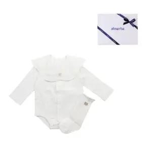 [갤러리아] 솔린코튼모달바디슈트+모자+장말세트(A11-10631)조카,태교,백일,돌 축하 예쁜아기옷