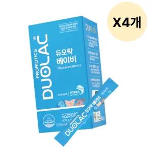 듀오락 베이비 아기 유산균 장 스틱 분말 30포 X4개 BNS
