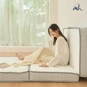 몽스홈 3단 접이식 13cm 본넬 스프링 매트리스