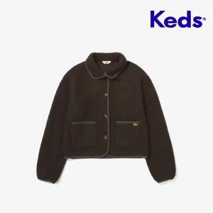KEDS 카라 플리스 자켓_KD2PLG4101FBRN