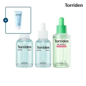 [SET] 토리든 다이브인 저분자 히알루론산 세럼 50ml+40ml+밸런스풀 시카 컨트롤 세럼 50ml (+다이브인 크림 20ml)