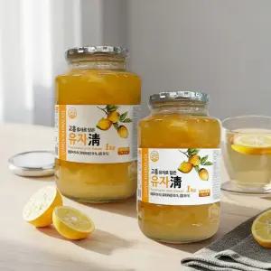 전남 고흥 유자청 유자차 농축액 엑기스 청 음료 베이스 1kg 2개