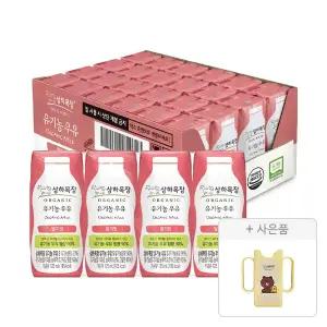 상하목장 유기농 딸기우유 125ml, 24개+증정(라인프렌즈 상하 컵홀더, 1개)