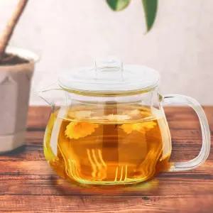 로하티 내열유리 차포트 1.3L 홈카페 티타임 티포트 유리주전자