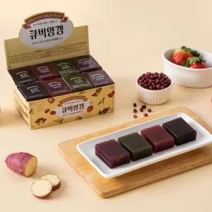 [화과방] 고급 큐빅양갱 40gx24개입 (+쇼핑백) / 선물세트 어르신간식 양갱선물 전통간식 요양원 골프장