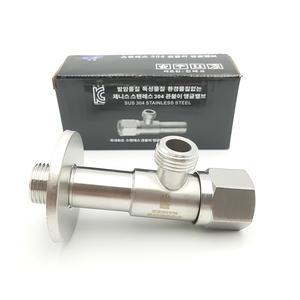 KC인증 고급 SUS304 스텐 관붙이 앵글 밸브 세면기 양변기 씽크대 고압호스 조절호스