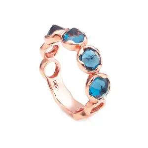 [도로시] 14k 샤프 런던블루 토파즈 반지