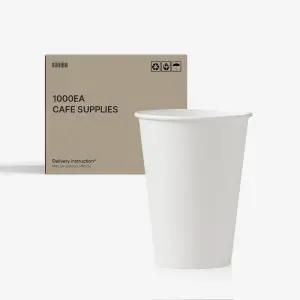 종이컵 12온스 테이크아웃컵 무지 일회용 1000개