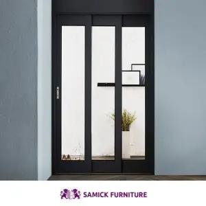 삼익가구 쉘바 ㅡ자형 중문 시공 3연동 1800 오픈형