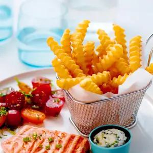 루토사 감자튀김 크링클컷(줄무늬감자) 2kg