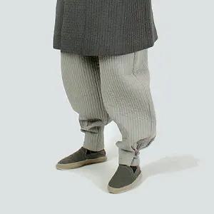 다흰2563 남성 큰골 단추 솜 누비바지 생활한복 개량한복