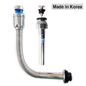국산 세면대 트랩 세트/스크류오링 자동 폽업/삼흥 아이트랩 배수관