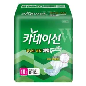 카네이션 W2 겉기저귀/와이드매직테이프M(대형)/10매*4팩 40매 프리미엄