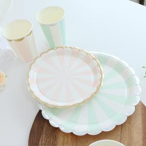 일회용 파티 접시 그릇 컵 잔 8P [6type 파티용 1회용 종이 예쁜 파티테이블 셋팅 용품]