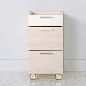 킹스 3단서랍장 학생 사무 책상밑 이동식 바퀴서랍장 (고급자재 E0등급)