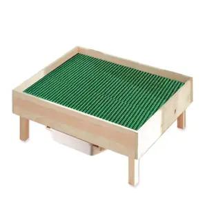 레고호환 편백나무 접이식 레고테이블 서랍형 4인용  듀플로)