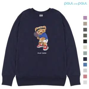 [폴앤폴][폴앤폴] 테니스 곰돌이 남여공용 맨투맨