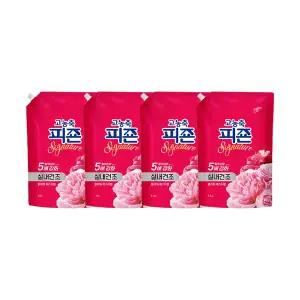 피죤 고농축 섬유유연제 시그니처 리필, 플라워페스티벌, 1.6L, 4개
