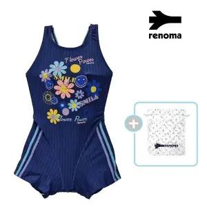 [레노마수영복](하남점)폴리백 증정  여아동 X백 2부 실내 반신 수영복 2컬러 -  GS2C842