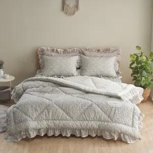 [르헤브] 플랑 광목 워싱 차렵이불 베개세트 KK 특대형