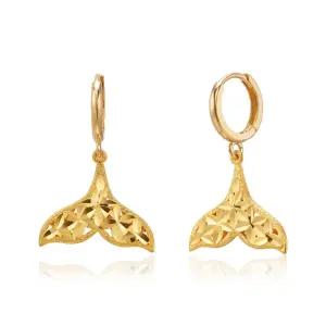 [한국금다이아몬드] 여자 순금 원터치 귀걸이 돌고래꼬리 24K 3.75g 18k링