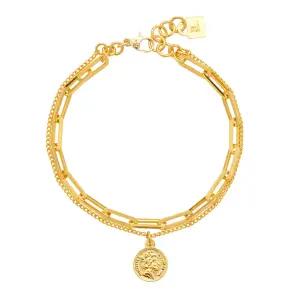 [한국금다이아몬드] 순금 팔찌 엘리자베스 레이어드 24K 11.25g 18K장식