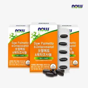 [나우푸드코리아] 나우푸드 쏘팔메토&옥타코사놀 60캡슐 3박스 6개월분