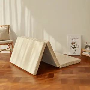 스너그홈 3단 접이식 천연라텍스 매트리스 토퍼 10cm MS 하드