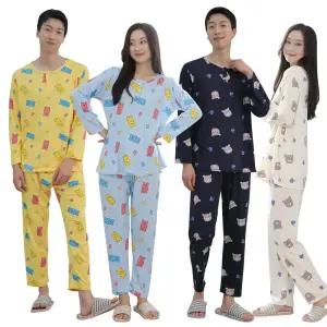 남성 피치 잠옷 세트 홈웨어 빅캔디베어 빅곰돌이 빅사이즈 상하세트 부드러운 스판