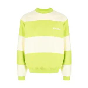 써네이 로고 프린트 스트라이프 맨투맨 라이트그린/ SN2PXF04AP-JE217-065