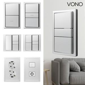 클린 베코 보노 실버 유럽 스타일 스위치 콘센트 커버 교체