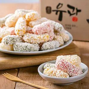 정일품 모듬유과지함 3호 선물세트 1kg 대용량 과자 한과 간식 엠티 행사 축제 업소용