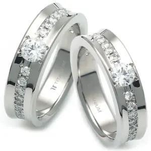 TW-983 DIA CO 다이아몬드 티타늄 커플링 반지 이니셜무료 무료배송 맞춤제작 평생AS