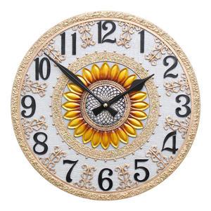 인테리어 무소음시계 거실 엔틱 빈티지 해바라기 금화 풍수 대형 벽걸이시계