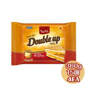 매일 상하치즈 더블업 체다슬라이스 치즈 15매(360g) 4개입