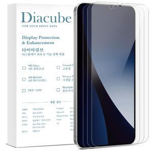 다이아큐브 갤럭시 S24플러스 S25플러스 공용 6H 방탄유리코팅 지문인식 잘되는 항균 액정보호필름 3매 가이드핀 간편부착