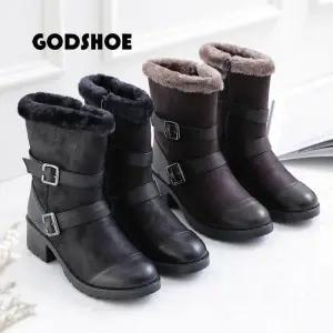 [갓슈] 바운시 투벨트 가죽부츠 미들부츠 방한부츠 털부 (S3618520)