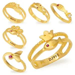 여자 순금 반지 3.75g [행운 물고기 모음]