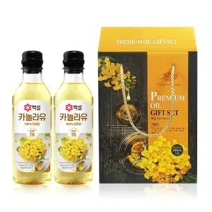백설 100% 카놀라유 프리미엄 선물세트 명절선물 500mlX2P