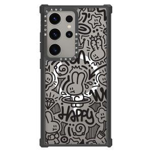 모란카노 갤럭시 S24 플러스 울트라 임팩트 디자인 맥세이프 라인 아트 휴대폰 케이스