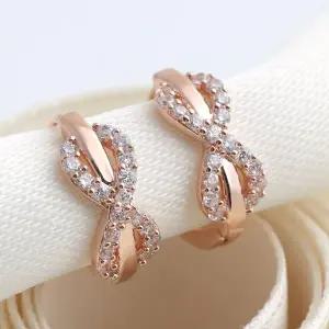 [하프클럽/]여자 꼬임 단아한 승무원 큐빅 원터치 귀걸이